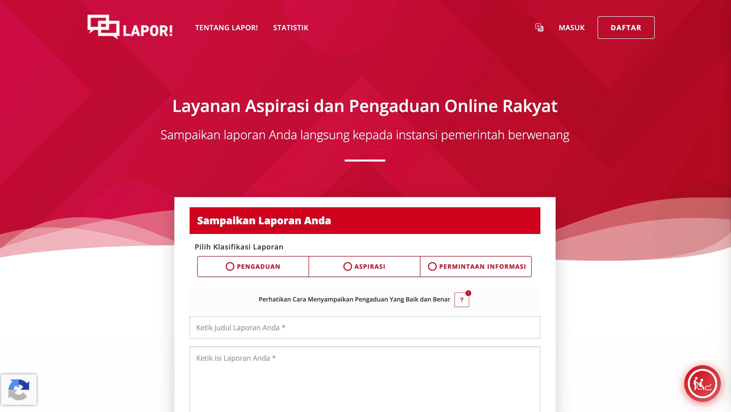 lapor.go.id — Kementerian Agama